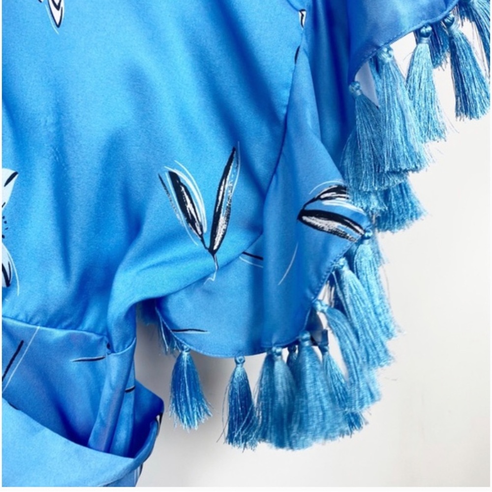 Sachin & Babi Kimono Top Little Boy Blue Falling Amelia Top Luxe XS - Picture 9 of 11